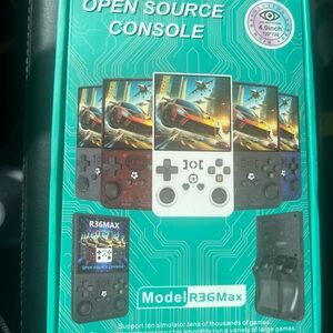 R36 MAX Compact Black Handheld Console for Gaming (Updated R36s)